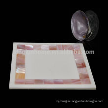 Pink shell Mosaic crafts Home soap dish